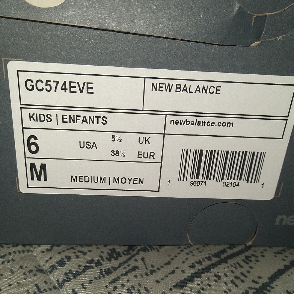 New Balance Kids Dark Gray Sneakers - Picture 6 of 6